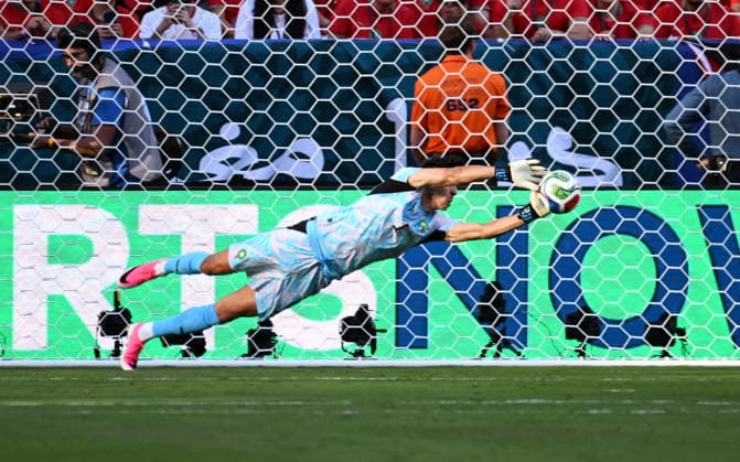 Soccer, International match, Men, FIFA World Cup 2026, Soccer World Cup, USA, Group C, MetLife Stadium New Jersey Brazil Morocco Yassine Bounou MOR Action, Single image