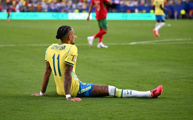 Soccer, International match, Men, FIFA World Cup 2026, Soccer World Cup, USA, Group C, MetLife Stadium New Jersey Brazil Morocco 1 1 Raphinha BRA Action, Single image