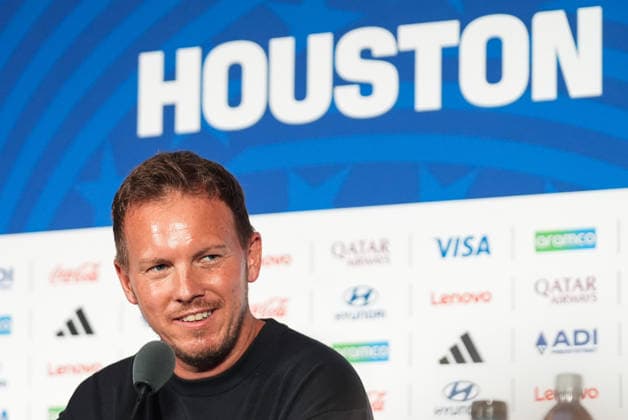 Ahead of Germany v Curacao - FIFA World Cup, WM, Weltmeisterschaft, Fussball 2026 - Group E TEXAS, UNITED STATES - JUNE 13: Head coach Julian Nagelsmann of Germany attends a press conference, PK, Pressekonferenz ahead of 2026 FIFA World Cup First Stage Group E match between Germany and Curacao at Houston Stadium in Texas, United States on June 13, 2026. Hakan Akgun Anadolu Texas United States. Editorial use only. Please get in touch for any other usage.  Copyright: x2026xAnadoluxHakanxAkgunx