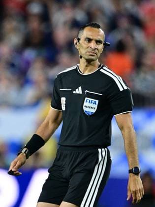 Haiti v Scotland – FIFA World Cup, WM, Weltmeisterschaft, Fussball 2026 – Group C FOXBOROUGH, UNITED STATES - JUNE 13: Referee Mustapha Ghorbal is seen during 2026 FIFA World Cup First Stage Group C match between Haiti and Scotland at Gillette Stadium (Boston Stadium) in Foxborough, Massachusetts, United States on June 13, 2026. Abdulhamid Hosbas Anadolu Massachusetts United States. Editorial use only. Please get in touch for any other usage.  Copyright: x2026xAnadoluxAbdulhamidxHosbasx