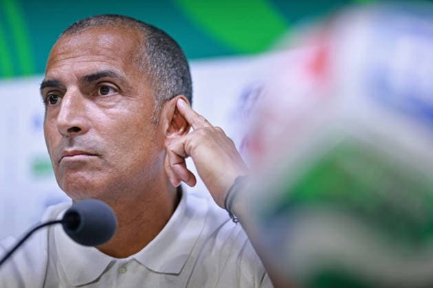 June 13, 2026, Monterrey, Mexico: Sabri Lamouchi, head coach of the Tunisia speaks during the press conference, PK, Pressekonferenz of Sweden one day ahead of the FIFA World Cup, WM, Weltmeisterschaft, Fussball 2026 Group F match between Sweden and Tunisia at Monterrey Stadium on June 13, 2026 in Monterrey, Mexico. Photo: DiaEsportivo Monterrey Mexico - ZUMAh208 20260613_zsp_h208_023 Copyright: xHeulerxAndreyx