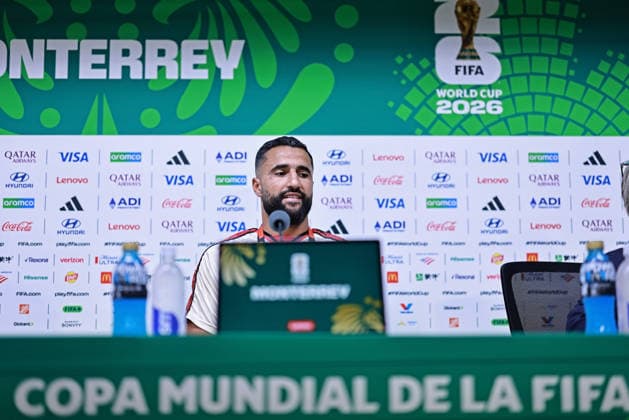 June 13, 2026, Monterrey, Mexico: Ali Abdi of the Tunisia speaks during the press conference, PK, Pressekonferenz of Sweden one day ahead of the FIFA World Cup, WM, Weltmeisterschaft, Fussball 2026 Group F match between Sweden and Tunisia at Monterrey Stadium on June 13, 2026 in Monterrey, Mexico. Photo: DiaEsportivo Monterrey Mexico - ZUMAh208 20260613_zsp_h208_032 Copyright: xHeulerxAndreyx