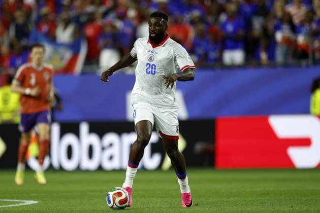 FIFA World Cup, WM, Weltmeisterschaft, Fussball 2026 - Group C - Haiti vs Scotland Frantzdy Pierrot of Haiti in action during the FIFA World Cup 2026 group stage match Haiti against Scotland, in Foxborough, Massachusetts, USA, 13 June 2026. BOSTON United States  Copyright: xGREGxM.xCOOPERx