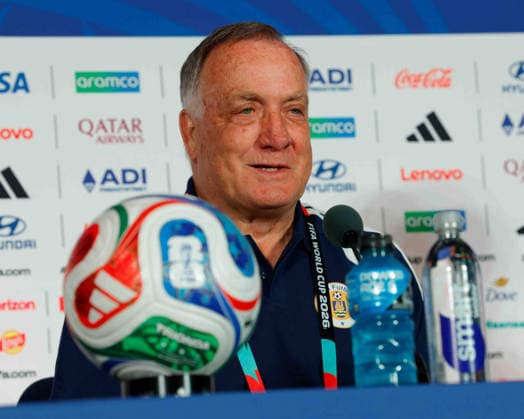 June 13, 2026, Houston, Texas, USA: CuraoÂßao manager DICK ADVOCAAT speaks to members of the media during a press conference, PK, Pressekonferenz at Houston Stadium ahead of their opening Group E match against Germany at the 2026 FIFA World Cup, WM, Weltmeisterschaft, Fussball CuraoÂßAo Press Conference - FIFA World Cup 2026  - ZUMAa325 20260613_zsa_a325_007 Copyright: xDavidxBalleringxIix