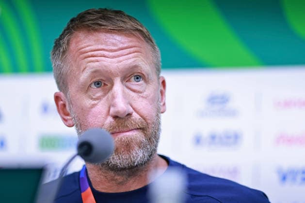 June 13, 2026, Monterrey, Mexico: Graham Potter, head coach of the Sweden speaks during the press conference, PK, Pressekonferenz of Sweden one day ahead of the FIFA World Cup, WM, Weltmeisterschaft, Fussball 2026 Group F match between Sweden and Tunisia at Monterrey Stadium on June 13, 2026 in Monterrey, Mexico. Photo: DiaEsportivo Monterrey Mexico - ZUMAh208 20260613_zsp_h208_043 Copyright: xHeulerxAndreyx