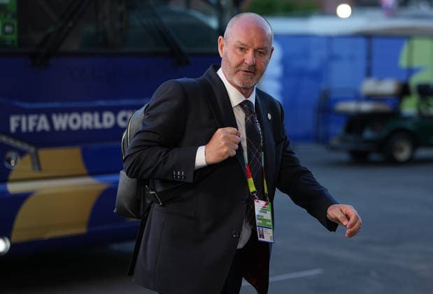 (260614) -- BOSTON, June 14, 2026 -- Stephen Clarke, head coach of Scotland, is seen before the group C match between Haiti and Scotland at the 2026 FIFA World Cup, WM, Weltmeisterschaft, Fussball at Boston Stadium in Boston, the United States, June 13, 2026. ) (SP)U.S.-BOSTON-FOOTBALL-FIFA WORLD CUP-GROUP C-HTI VS SCO HuangxZongzhi 