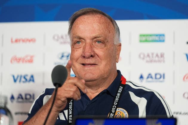 Ahead of Germany v Curacao - FIFA World Cup, WM, Weltmeisterschaft, Fussball 2026 - Group E TEXAS, UNITED STATES - JUNE 13: Head coach Dick Advocaat of Curacao attends a press conference, PK, Pressekonferenz ahead of 2026 FIFA World Cup First Stage Group E match between Germany and Curacao at Houston Stadium in Texas, United States on June 13, 2026. Hakan Akgun Anadolu Texas United States. Editorial use only. Please get in touch for any other usage.  Copyright: x2026xAnadoluxHakanxAkgunx