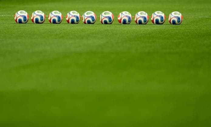 Australia v Turkiye - FIFA World Cup, WM, Weltmeisterschaft, Fussball 2026 - Group D VANCOUVER, CANADA - JUNE 13: A view of FIFA World Cup smart balls, which are AI-enabled and containing a special sensor field prior to 2026 FIFA World Cup First Stage Group D match between Australia and Turkiye at BC Place Stadium in Vancouver, Canada on June 13, 2026. Ercin Erturk Anadolu British Columbia Canada. Editorial use only. Please get in touch for any other usage.  Copyright: x2026xAnadoluxErcinxErturkx