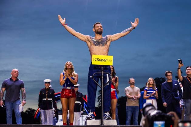 UFC Freedom 250 ceremonial weigh-ins UFC Lightweight fighter Mauricio Ruffy poses during the UFC Freedom 250 ceremonial weigh-ins on the Ellipse outside of the White House in Washington, DC, USA, 13 June 2026. The martial arts bouts are scheduled to take place on the South Lawn of the White House on 14 June. WASHINGTON, DC DC UNITED STATES  Copyright: xJIMxLOxSCALZOx xPOOLx