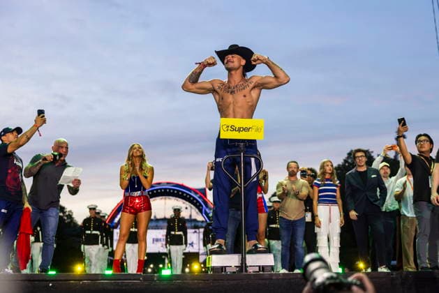 UFC Freedom 250 ceremonial weigh-ins UFC Featherweight fighter Diego Lopes poses during the UFC Freedom 250 ceremonial weigh-ins on the Ellipse outside of the White House in Washington, DC, USA, 13 June 2026. The martial arts bouts are scheduled to take place on the South Lawn of the White House on 14 June. WASHINGTON, DC DC UNITED STATES  Copyright: xJIMxLOxSCALZOx xPOOLx