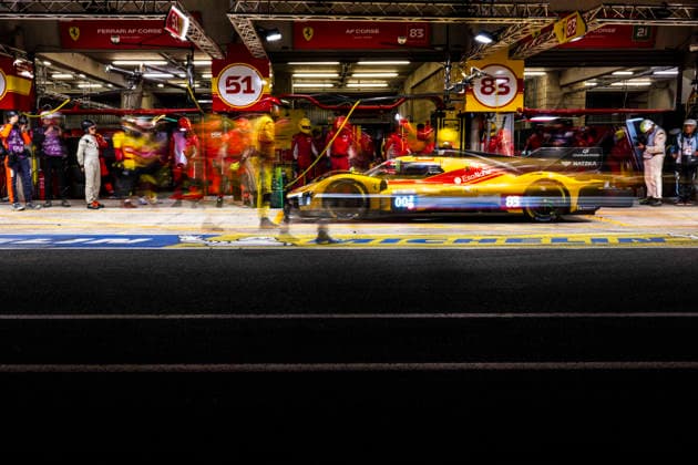24 HEURES DU MANS 2026 - RACE - SUNDAY 83 YE Yifei (chn), KUBICA Robert (pol), HANSON Phil (gbr), AF Corse, Ferrari 499P 83, Hypercar, pitstop, arrÃªt aux stands during the 24 Hours of Le Mans 2026, 3rd round of the 2026 FIA World Endurance Championship, on June 14, 2026 on the Circuit des 24 Heures du Mans in Le Mans, France - Le MansFrance  Copyright: xCharlyxLopezx