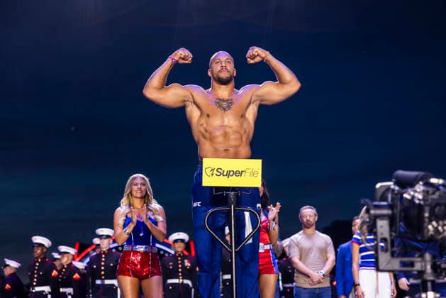 UFC Freedom 250 ceremonial weigh-ins UFC Heavyweight fighter Ciryl Gane poses during the UFC Freedom 250 ceremonial weigh-ins on the Ellipse outside of the White House in Washington, DC, USA, 13 June 2026. The martial arts bouts are scheduled to take place on the South Lawn of the White House on 14 June. WASHINGTON, DC DC UNITED STATES  Copyright: xJIMxLOxSCALZOx xPOOLx