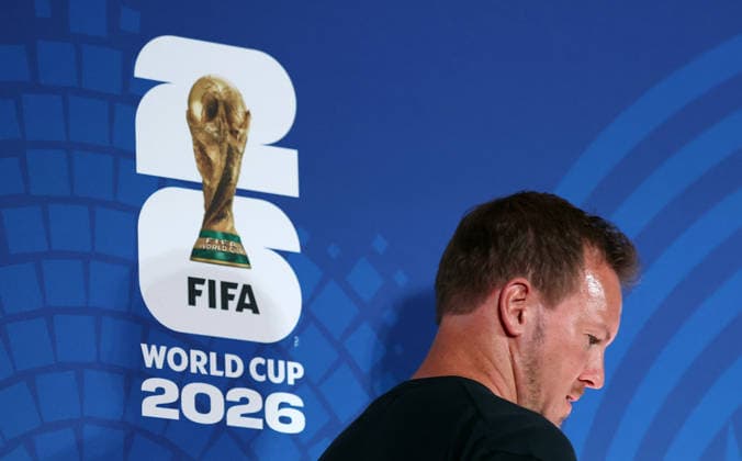 (260614) -- HOUSTON, June 14, 2026 -- Germany s head coach Julian Nagelsmann attends a press conference, PK, Pressekonferenz ahead of the group stage match between the Germany and Curacao at the FIFA World Cup, WM, Weltmeisterschaft, Fussball 2026 at the Houston Stadium, Houston, the United States, June 13, 2026. ) (SP)U.S.-HOUSTON-FOOTBALL-FIFA WORLD CUP-PRESS CONFERENCE-GER VS CUW LixMing 