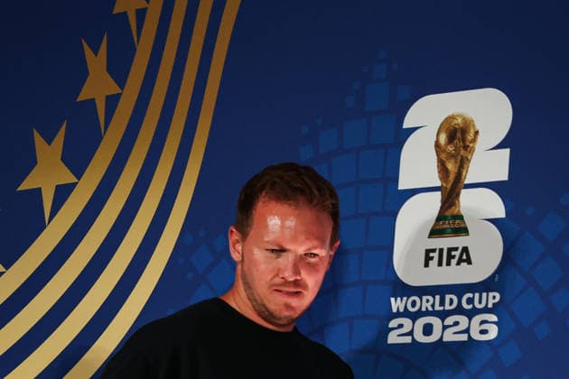 (260614) -- HOUSTON, June 14, 2026 -- Germany s head coach Julian Nagelsmann arrives at a press conference, PK, Pressekonferenz ahead of the group stage match between Germany and Curacao at the FIFA World Cup, WM, Weltmeisterschaft, Fussball 2026 at the Houston Stadium, Houston, the United States, June 13, 2026 ) (SP)U.S.-HOUSTON-FOOTBALL-FIFA WORLD CUP-PRESS CONFERENCE-GER VS CUW XiaoxYijiu 