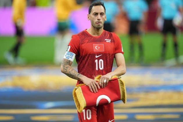 Australia v Turkiye - FIFA World Cup, WM, Weltmeisterschaft, Fussball 2026 - Group D VANCOUVER, CANADA - JUNE 13: Hakan Calhanoglu of Turkiye is seen ahead of the 2026 FIFA World Cup First Stage Group D match between Australia and Turkiye at BC Place Stadium in Vancouver, Canada on June 13, 2026. Ercin Erturk Anadolu British Columbia Canada. Editorial use only. Please get in touch for any other usage.  Copyright: x2026xAnadoluxErcinxErturkx