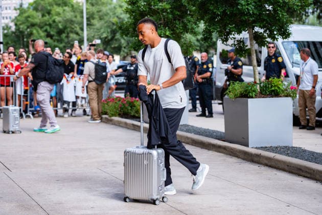 FIFA World Cup 2026, arrival of the German national team DFB at the team hotel Inter Continental on 13 06 2026 in Houston, Texas Jamie Leweling Copyright: xBahhoxKarax