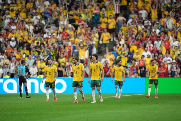 Australia v Turkiye - FIFA World Cup, WM, Weltmeisterschaft, Fussball 2026 - Group D VANCOUVER, CANADA - JUNE 13: Players of Australia celebrates after Nestory Irankunda s goal during the 2026 FIFA World Cup First Stage Group D match between Australia and Turkiye at BC Place Stadium in Vancouver, Canada on June 13, 2026. Ercin Erturk Anadolu British Columbia Canada. Editorial use only. Please get in touch for any other usage.  Copyright: x2026xAnadoluxErcinxErturkx