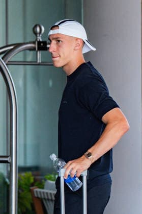FIFA World Cup 2026, arrival of the German national team DFB at the team hotel Inter Continental on 13 06 2026 in Houston, Texas Joshua Kimmich and Nico Schlotterbeck Copyright: xBahhoxKarax