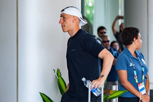 FIFA World Cup 2026, arrival of the German national team DFB at the team hotel Inter Continental on 13 06 2026 in Houston, Texas Joshua Kimmich and Nico Schlotterbeck Copyright: xBahhoxKarax