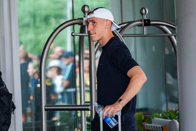 FIFA World Cup 2026, arrival of the German national team DFB at the team hotel Inter Continental on 13 06 2026 in Houston, Texas Joshua Kimmich and Nico Schlotterbeck Copyright: xBahhoxKarax
