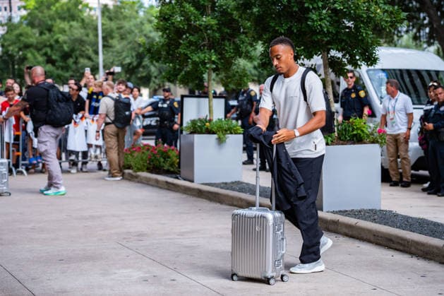 FIFA World Cup 2026, arrival of the German national team DFB at the team hotel Inter Continental on 13 06 2026 in Houston, Texas Jamie Leweling Copyright: xBahhoxKarax