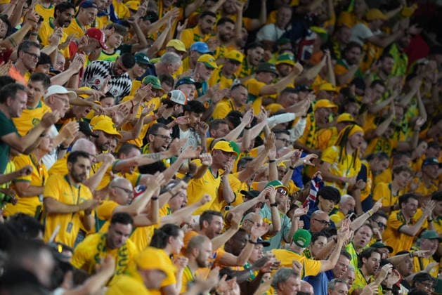 Australia v Turkiye - FIFA World Cup, WM, Weltmeisterschaft, Fussball 2026 - Group D VANCOUVER, CANADA - JUNE 13: Fans of Australia support their team during the 2026 FIFA World Cup First Stage Group D match between Australia and Turkiye at BC Place Stadium in Vancouver, Canada on June 13, 2026. Ercin Erturk Anadolu British Columbia Canada. Editorial use only. Please get in touch for any other usage.  Copyright: x2026xAnadoluxErcinxErturkx
