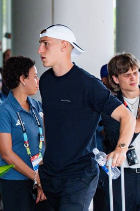 FIFA World Cup 2026, arrival of the German national team DFB at the team hotel Inter Continental on 13 06 2026 in Houston, Texas Joshua Kimmich and Nico Schlotterbeck Copyright: xBahhoxKarax