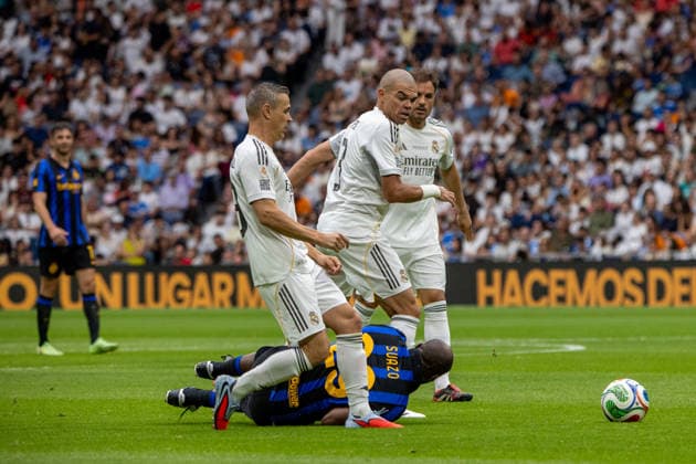 June 13, 2026, Madrid, Spain: Pepe of Real Madrid seen in action during the Corazon Classic Match 2026 football match between Real Madrid Leyendas and Inter Legends at Santiago Bernabeu stadium. Final score; Real Madrid Leyendas 2:1 Inter Legends Madrid Spain - ZUMAs197 20260613_aaa_s197_550 Copyright: xDavidxCanalesx