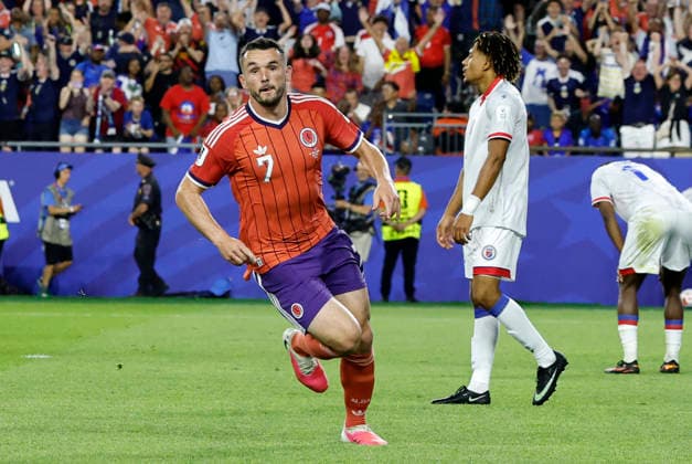 FOXBOROUGH, MA - JUNE 13: John McGinn 7 of Scotland take off after scoring during a FIFA World Cup, WM, Weltmeisterschaft, Fussball 2026 Group C match between the Haiti and Scotland on June 13, 2026 at Boston Stadium in Foxborough, Massachusetts. (Photo by Fred Kfoury III Icon Sportswire) SOCCER: JUN 13 FIFA World Cup 26 Group C - Haiti vs Scotland EDITORIAL USE ONLY Icon482260613033