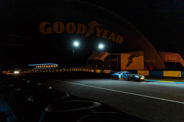 24 HEURES DU MANS 2026 - RACE - SATURDAY 27 JAMES Ian (usa), ROBICHON Zacharie (can), DRUDI Mattia (ita), Heart of Racing Team, Aston Martin Vantage AMR LMGT3 27, LM GT3, action during the 24 Hours of Le Mans 2026, 3rd round of the 2026 FIA World Endurance Championship, on June 13, 2026 on the Circuit des 24 Heures du Mans in Le Mans, France -  Copyright: xAndreaxLorenzinax