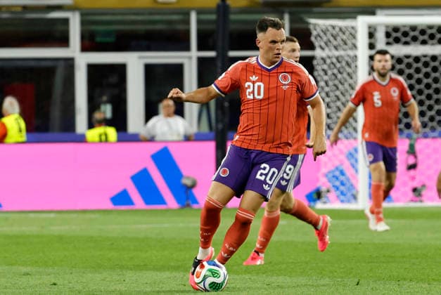 FOXBOROUGH, MA - JUNE 13: Lawrence Shankland 20 of Scotland during a FIFA World Cup, WM, Weltmeisterschaft, Fussball 2026 Group C match between the Haiti and Scotland on June 13, 2026 at Boston Stadium in Foxborough, Massachusetts. (Photo by Fred Kfoury III Icon Sportswire) SOCCER: JUN 13 FIFA World Cup 26 Group C - Haiti vs Scotland EDITORIAL USE ONLY Icon482260613044