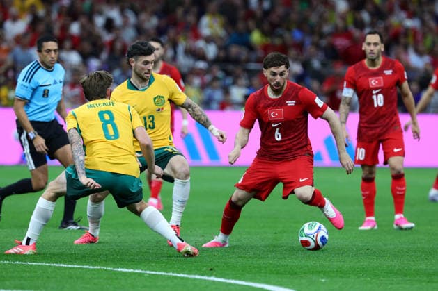 Orkun Kokcu of Turkiye dribbles the ball during the FIFA World Cup, WM, Weltmeisterschaft, Fussball 2026 match between Australia and Turkey at BC Place, Vancouver, Canada on 13 June 2026. Copyright: xPeterxDovganx 45060019