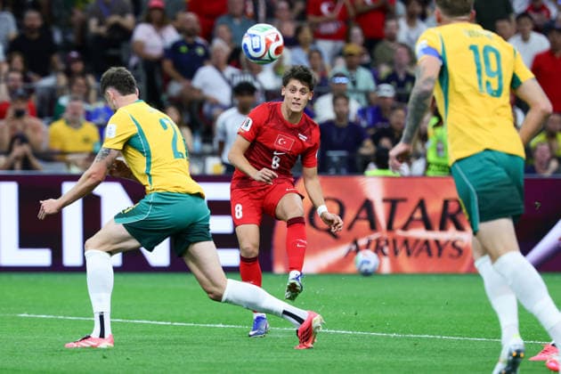 Arda Guler of Turkiye shoots during the FIFA World Cup, WM, Weltmeisterschaft, Fussball 2026 match between Australia and Turkey at BC Place, Vancouver, Canada on 13 June 2026. Copyright: xPeterxDovganx 45060024