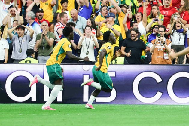 Nestory Irankunda celebrates scoring a goal during the FIFA World Cup, WM, Weltmeisterschaft, Fussball 2026 match between Australia and Turkey at BC Place, Vancouver, Canada on 13 June 2026. Copyright: xPeterxDovganx 45060029