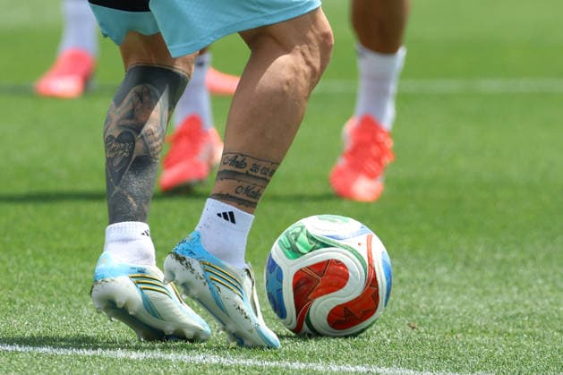 Argentina s forward Lionel Messi takes part in a training session during the 2026 FIFA World Cup football tournament at Sporting KC Training Centre in Kansas City on June 13, 2026 ¨ Photo by Alejandro PAGNI PHOTOxPHOTO KANSAS CITY UNITED STATES Copyright: xALEJANDROxPAGNIx