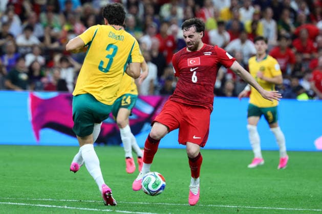 Orkun Kokcu of Turkiye attacks during the FIFA World Cup, WM, Weltmeisterschaft, Fussball 2026 match between Australia and Turkey at BC Place, Vancouver, Canada on 13 June 2026. Copyright: xPeterxDovganx 45060045