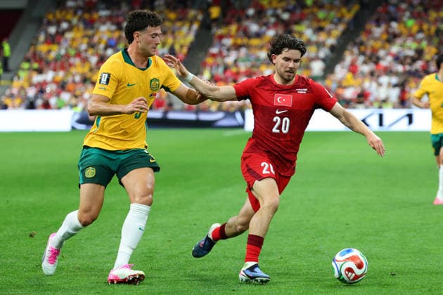 Ferdi Kadioglu of Turkiye dribbles the ball during the FIFA World Cup, WM, Weltmeisterschaft, Fussball 2026 match between Australia and Turkey at BC Place, Vancouver, Canada on 13 June 2026. Copyright: xPeterxDovganx 45060047