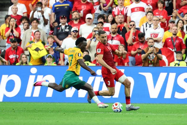 Nestory Irankunda shoots during the FIFA World Cup, WM, Weltmeisterschaft, Fussball 2026 match between Australia and Turkey at BC Place, Vancouver, Canada on 13 June 2026. Copyright: xPeterxDovganx 45060050