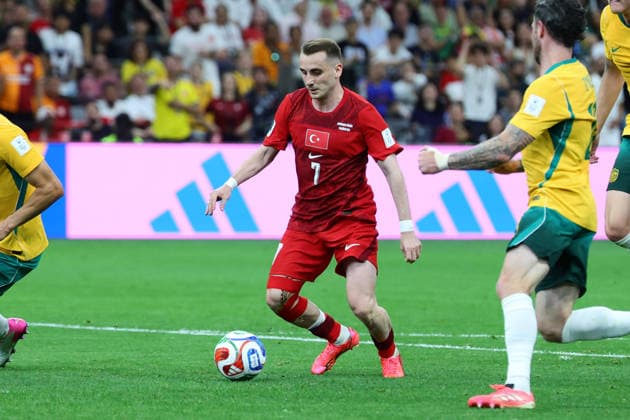 Kerem Akturkoglu of Turkiye attacks during the FIFA World Cup, WM, Weltmeisterschaft, Fussball 2026 match between Australia and Turkey at BC Place, Vancouver, Canada on 13 June 2026. Copyright: xPeterxDovganx 45060051