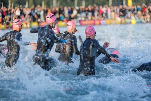 TRIATHLON - Ironman Austria 2026 KLAGENFURT,AUSTRIA,14.JUN.26 - TRIATHLON - Ironman Kaernten-Klagenfurt. Image shows the start.  GEPAxpictures xMatthiasxTrinkl