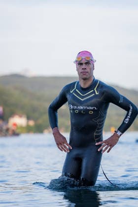 TRIATHLON - Ironman Austria 2026 KLAGENFURT,AUSTRIA,14.JUN.26 - TRIATHLON - Ironman Kaernten-Klagenfurt. Image shows an athlete during warm-up.  GEPAxpictures xMatthiasxTrinkl