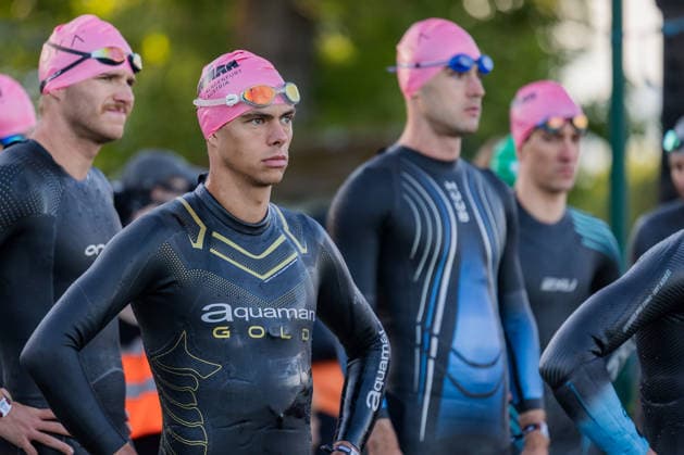 TRIATHLON - Ironman Austria 2026 KLAGENFURT,AUSTRIA,14.JUN.26 - TRIATHLON - Ironman Kaernten-Klagenfurt. Image shows an athlete at the start.  GEPAxpictures xMatthiasxTrinkl
