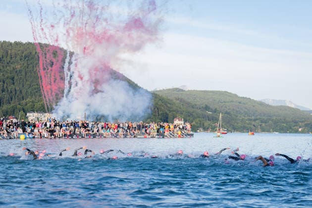 TRIATHLON - Ironman Austria 2026 KLAGENFURT,AUSTRIA,14.JUN.26 - TRIATHLON - Ironman Kaernten-Klagenfurt. Image shows the start.  GEPAxpictures xMatthiasxTrinkl