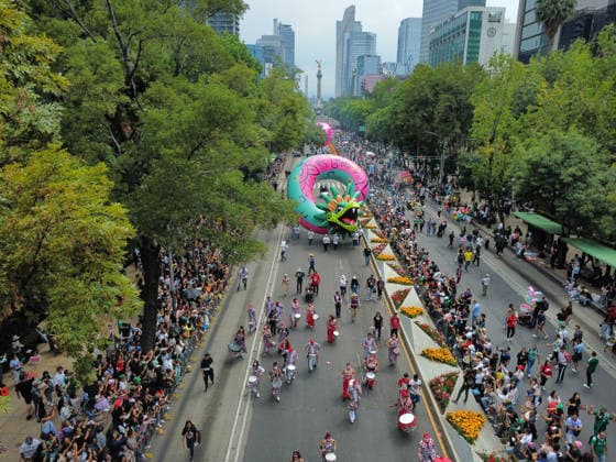 A Quetzalcoatl parade balloon is seen during The Ball Returns HomeÃ¢â‚¬Â parade as part of 2026 FIFA World Cup, WM, Weltmeisterschaft, Fussball on Paseo de la Reforma Avenue. on June 13, 2026 in Mexico City, Mexico. Mexico City 2026 FIFA World Cup Parade  - ZUMAe321 0859071200st Copyright: xCarlosxSantiagox