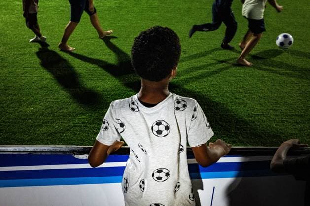WILLEMSTAD - Children play on two small football pitches on Brionplein that were specially constructed for the World Cup. For Curacao, the World Cup begins with a match against Germany. RAMON VAN FLYMEN ANP netherlands out - belgium out  Copyright: xx x560892814x originalFilename: 560892814.jpg Willemstad WILLEMSTAD - Children play on two small football pitches on Brionplein that were specially constructed for the World Cup xVIxIMAGO ANPxIVx imago images 0859038486 originalFilename: 0859038486st.jpg