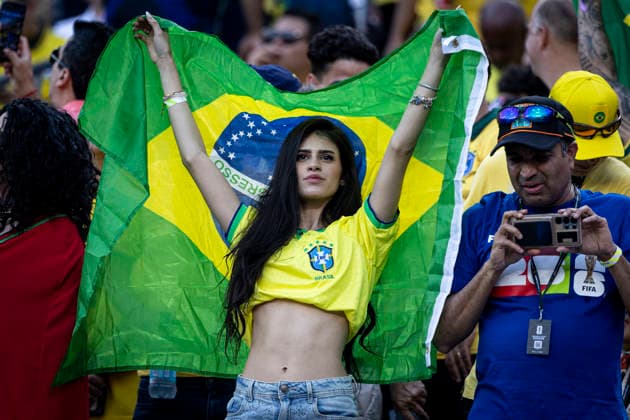RECORD DATE NOT STATED 13th June 2026; MetLife Stadium, East Rutherford, New Jersey, United States of America, FIFA World Cup, WM, Weltmeisterschaft, Fussball Football, Brazil versus Morocco; Brazil fans before the match elyxandroxcegarra