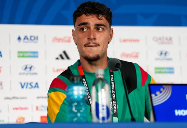Aleksandar Pavlovic Germany, 5 takes part in the final press conference before the group match against Curacao USA, German national soccer team, press conference, Houston, 13 06 2026 USA, German national soccer team, press conference, Houston, 13 06 2026 Houston Copyright: xEibner-Pressefoto ScottxColemanx EP_SCN