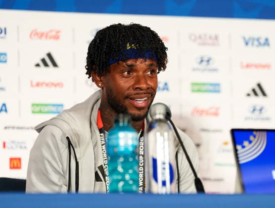 Leandro Bacuna Curacao, 10 takes part in the final press conference before the group match between Germany and Curacao USA, FIFA World Cup, Curacao press conference, Houston, 13 06 2026 USA, FIFA World Cup, Curacao press conference, Houston, 13 06 2026 Houston Copyright: xEibner-Pressefoto ScottxColemanx EP_SCN