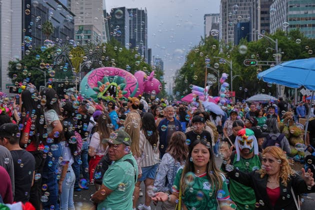 Mexico City shifts its focus to World Cup tourism MEXICO CITY, MEXICO - JUNE 13: Mexico City dresses up to welcome international tourism with a stunning, out-of-season Day of the Dead parade, serving as a vibrant prelude to a packed Fan Fest for the World Cup match between Brazil and Morocco, in Mexico City, Mexico on June 13, 2026. The traditional Mexican celebration held during the summer to coincide with the global football tournament, filled the city s main avenues with colorful floats, giant skulls, and thousands of costumed performers. Following the cultural display, massive crowds of local and foreign supporters flooded the designated Fan Fest areas. The fan zone reached full capacity as fans gathered to watch the clash between the South American and African squads on giant screens, blending Mexico s rich cultural heritage with the global passion for football. Luciano Gonzalez Anadolu Mexico City Mexico. Editorial use only. Please get in touch for any other usage.  Copyright: x2026xAnadoluxLucianoxGonzalezx