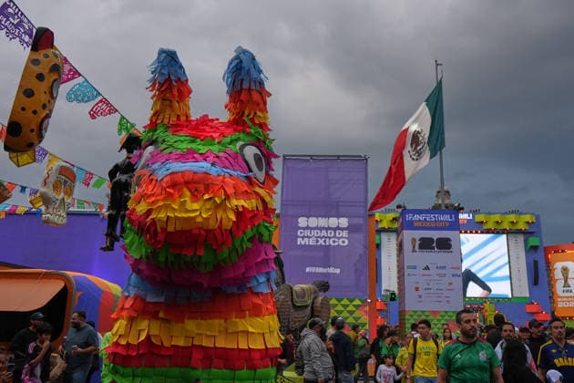 Mexico City shifts its focus to World Cup tourism MEXICO CITY, MEXICO - JUNE 13: Mexico City dresses up to welcome international tourism with a stunning, out-of-season Day of the Dead parade, serving as a vibrant prelude to a packed Fan Fest for the World Cup match between Brazil and Morocco, in Mexico City, Mexico on June 13, 2026. The traditional Mexican celebration held during the summer to coincide with the global football tournament, filled the city s main avenues with colorful floats, giant skulls, and thousands of costumed performers. Following the cultural display, massive crowds of local and foreign supporters flooded the designated Fan Fest areas. The fan zone reached full capacity as fans gathered to watch the clash between the South American and African squads on giant screens, blending Mexico s rich cultural heritage with the global passion for football. Luciano Gonzalez Anadolu Mexico City Mexico. Editorial use only. Please get in touch for any other usage.  Copyright: x2026xAnadoluxLucianoxGonzalezx